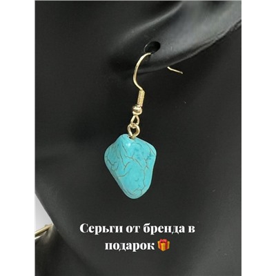 Цепь с натуральными камнями + серьги в подарок. Авторская работа АБ1/5