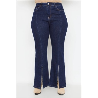 Синяя высокая талия Totes Totes Zipper Flare Jeans TBBAW23CJ00041
