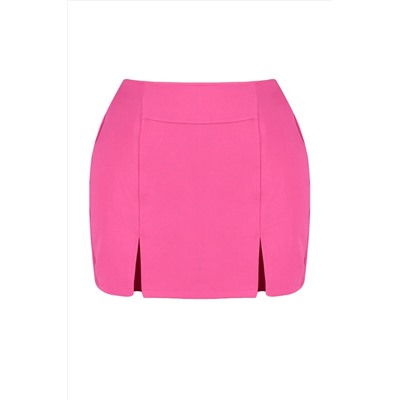 Fuchsia Double Slit Super Mini Woven Short юбка Twoss20SR0364