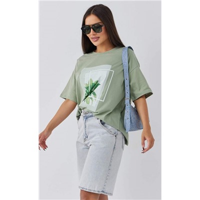 Футболка F412-067-819 olive