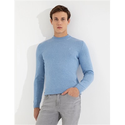 Blue Melanj Slim Fit Half Fisherman воротник основной трикотаж казах