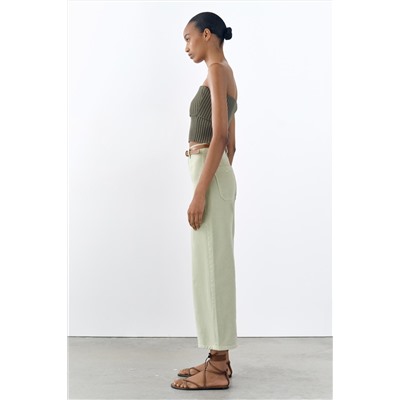 JEANS Z1975 WIDE LEG CROPPED TIRO ALTO CINTURÓN