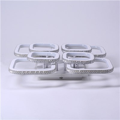 Стационарный светильник / LED-люстра потолочная. Цвет: белый (468W / 575*575*125)" / LED white yellow 3000K~6500K / K26027W/4 4 / уп 1