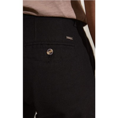 Брюки лен F211-0854 black