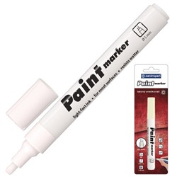 Маркер-краска лаковый (paint marker) БЕЛЫЙ CENTROPEN, скошенный наконечник, 1-5 мм, 9100, 5 9100 9900