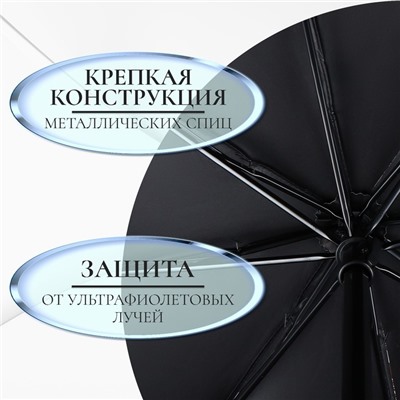 Зонт механический «Крупная клетка», эпонж, 4 сложения, 10 спиц, R=53/61 см, D = 106 см, МИКС