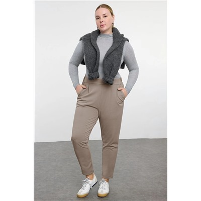 Vizon Carrot Fit вязание брюки большого размера TBBAW25AR00002