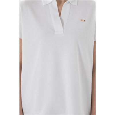 Женщина White Basic T -Fish Surprise Discount в корзине