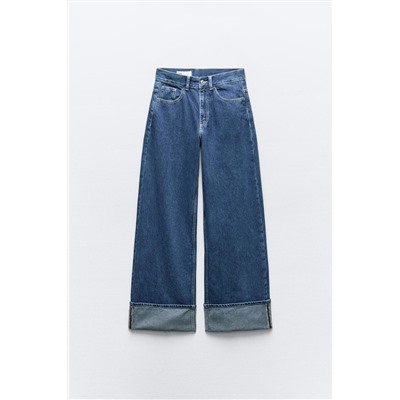 JEANS TRF DOBLADILLO TIRO ALTO