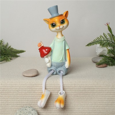Фигурка Кошка висячие ножки 2 штуки набор 21 см / 9465 /уп 48/