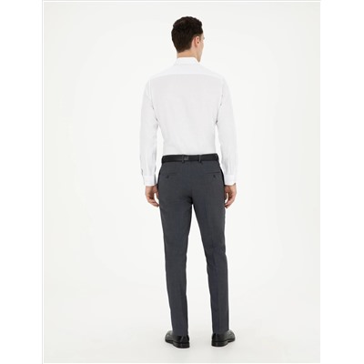 Темно -синяя тканевые брюки Slim Slim Fit
