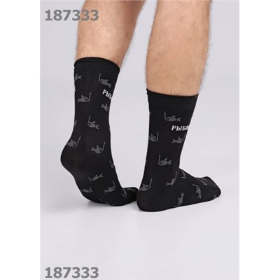 CLEVER Носки муж.К3428 23Ф хл+эл