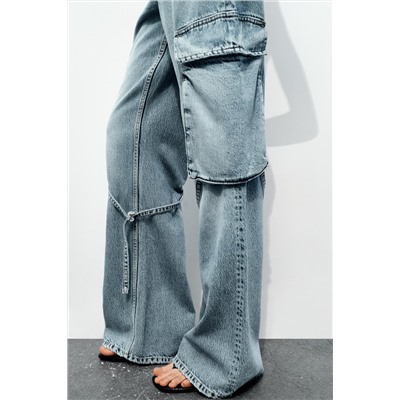 JEANS TRF CARGO TIRO MEDIO