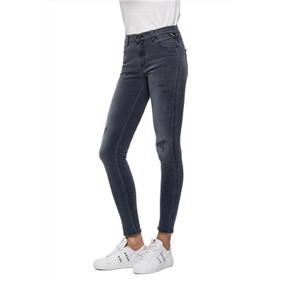 Vaquero de tiro alto super skinny fit Stella - Gris