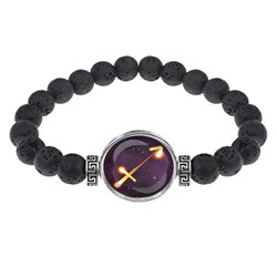 BSL-0332 Браслет из лавы 8мм Знаки Зодиака - Стрелец