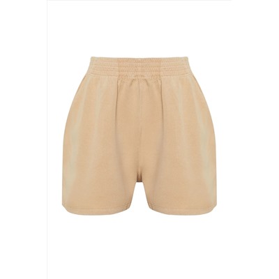 Бежевая 100 %Tencel ™ Tine Tire Denim Shorts Twoss24sr00060