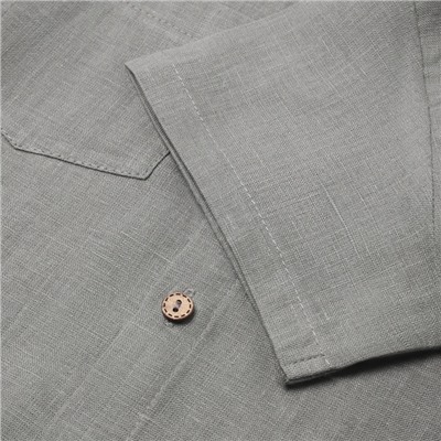 Рубашка для мальчика KAFTAN Linen, р. 34 (122-128), серый