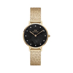 Reloj de cuarzo de acero Petite 28 mm - Dorado y negro