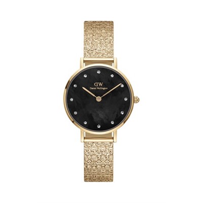 Reloj de cuarzo de acero Petite 28 mm - Dorado y negro