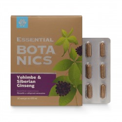 Йохимбе и сибирский женьшень - Essential Botanics 30 капсул