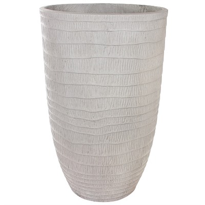 Кашпо Nobilis Marco "Waves grey Vase" (файберклэй), D54хH85 см