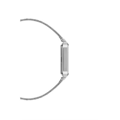 Reloj de cuarzo de acero Quadro 20 x 26 mm - Plateado