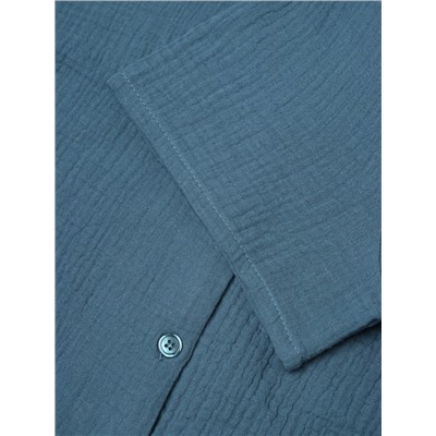 Комплект домашний женский (рубашка, шорты) KAFTAN Basic размер 44-46, синий