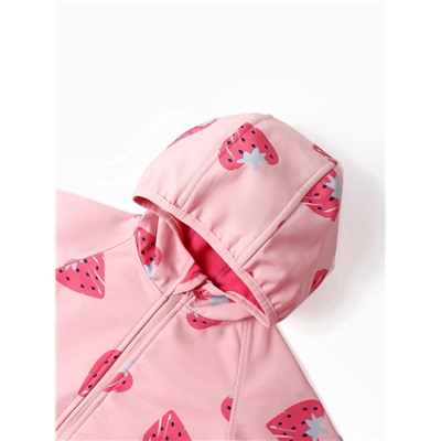Ветровка на флисе для девочек KAFTAN «Клубника», рост 122 см