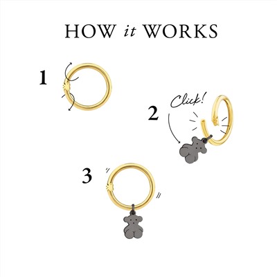 Pendientes Hold - plata bañada oro rosa 18 kt