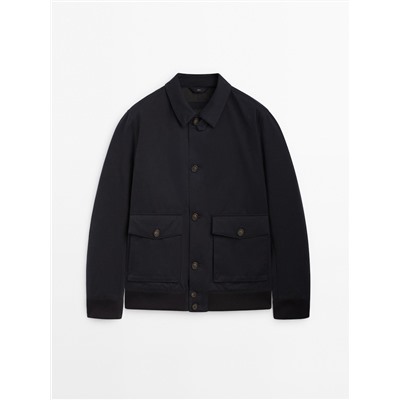 Chaqueta con algodón bolsillos
