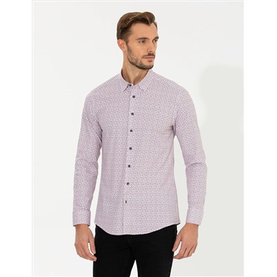Bordeaux Slim Fit рубашка с длинным рукавом