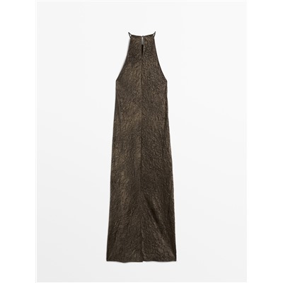 Vestido largo cuello halter