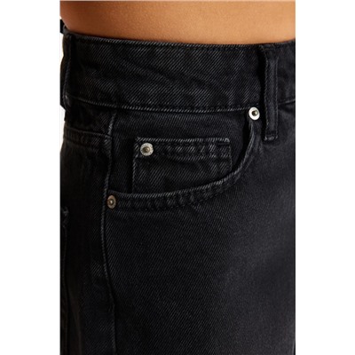 Черные джинсовые шорты с высокой талией Twoss23sr00199