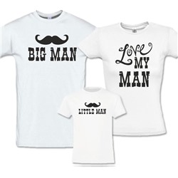 Футболки для семьи "Big Man, Little Man, I love my Man"