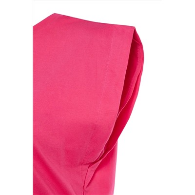Fuchsia 100 %хлопок Vatka выглядит базовым велосипедным воротником футболка Twoss20TS0021