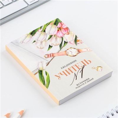 Ежедневник «Учителю: Учитель №1», формат А6, 120 листов, мягкая обложка