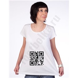 Футболка для беременных "Baby Inside" QR код
