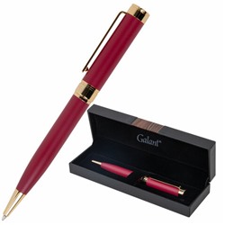 Ручка подарочная шариковая GALANT "Rossi", корпус красный, детали золото, узел 0,7 мм, линия письма 0,5 мм, синяя, 144172