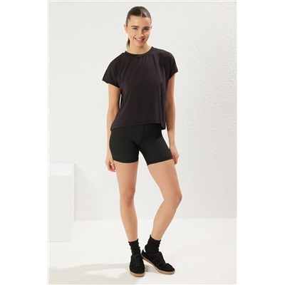 Black Micro Fabric Sports Thryt Fit Thmss25ts00001