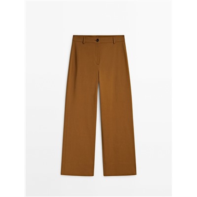 Pantalón mezcla algodón full length recto