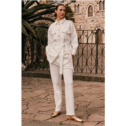 Ekru Gold Button Подробный Diver/Scuba вязание Out-Up Set Tctss24us00017