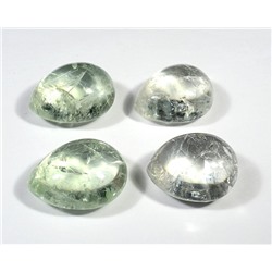 Кабошон из аметиста зеленого капля, двухсторонний, 33*26*16мм+-1мм.