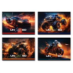 Альбом для рисования 24л., А4, на гребне BG "Unlimited", эконом