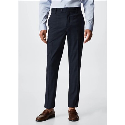 Pantalón traje slim fit cuadros -  Hombre | MANGO OUTLET España