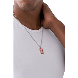 Collar - Plateado y rojo