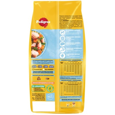 Сухой корм Pedigree для щенков всех пород, курица, 13 кг