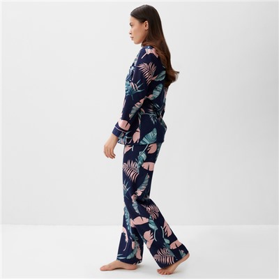 Пижама женская (рубашка и брюки) KAFTAN "Tropical dream" размер 40-42