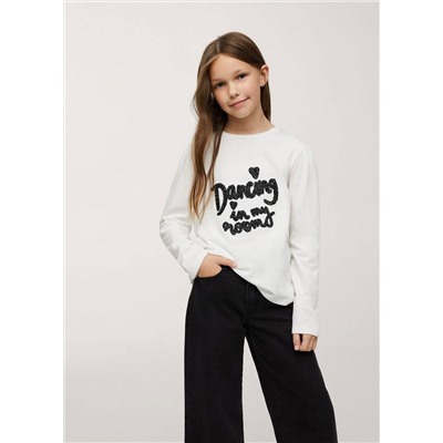 Camiseta manga larga mensaje -  Niña | MANGO OUTLET España