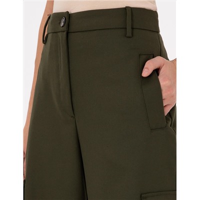 ХАКИ FLARE FIT ткани брюки