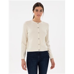 Ecru Slim Fit Nititual Cardigan